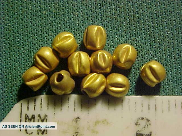 11 Roman Gold Beads 3 Mm.  Circa 100 - 400 Ad Roman photo