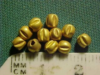 11 Roman Gold Beads 3 Mm.  Circa 100 - 400 Ad photo