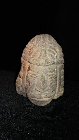 Ancient Pre Columbian Carved Stone Head? Found In 1981 photo