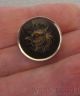 19c Antique French Rooster Button Signed Paris Depose Relief Mixed Metal 19mm Buttons photo 3