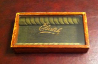Small Old Glass & Wood Country General Store Counter Display Case Elastik Brand photo