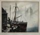 1950s John Cuthbert Hare Maritime Sailboat Cape Cod Harbor Watercolor Painting Other Maritime Antiques photo 2