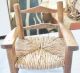 Antique Primitive Folk Art Doll Chair Handcrafted Oak Wood Rush Seat Child ' S Toy Primitives photo 1