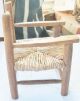 Antique Primitive Folk Art Doll Chair Handcrafted Oak Wood Rush Seat Child ' S Toy Primitives photo 4