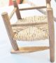 Antique Primitive Folk Art Doll Chair Handcrafted Oak Wood Rush Seat Child ' S Toy Primitives photo 8