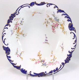 Rare Large Antique Royal Crown Derby 3567 Centerpiece Serving Bowl Cobalt Gold photo