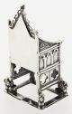 Silver Hallmarked London 1902 Miniature Coronation Throne Miniatures photo 1