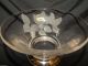 Antique Amston Sterling & Glass Bowl With Etched Daisy Bowls photo 1