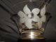 Antique Amston Sterling & Glass Bowl With Etched Daisy Bowls photo 3