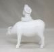 G166: Chinese White Porcelain Oxen Statue Of Appropriate Tone And Good Work Oxen photo 4