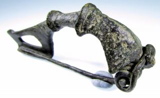 Roman Trumpet Type Brooch/fibula - Ancient Historical Artifact Decorated - B529 photo