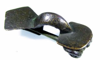 Saxon Era Radiate - Headed Bronze Bow Type Brooch/fibula - Ancient Artifact - B524 photo