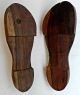 1850s Indian Vintage Hand Crafted Wooden Slippers Carved Figures photo 3