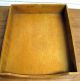 Vintage Wood File Box Letter Paper In Out Tray Desk Organizer Box Joints Boxes photo 1