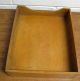 Vintage Wood File Box Letter Paper In Out Tray Desk Organizer Box Joints Boxes photo 7