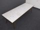 Vintage Mid Century Modern White Tile Mosaic Style Top Brass Legs Coffee Table Post-1950 photo 3