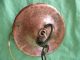 Old Antique Arts & Crafts Period Hand Made Planished Copper Ceiling Light Lamp Edwardian (1901-1910) photo 8