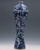 Chinese Blue And White Porcelain Hand - Painted Fish Vase W Qianlong Mark G045 Vases photo 4