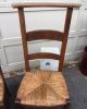 Pair Rare Early 1800s Prie Dieu Country French Rush Seats Prayer Chairs 1800-1899 photo 2