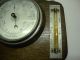 Early 20th Century Oak Mounted Barometer,  Thermometer & Storm Glass. Other Antique Science Equip photo 1