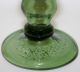 Large Estate Antique Forest Green Art Glass Roemer Wine Glass W/ Engraving Exc Stemware photo 7