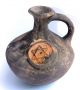 Biblical Ancient Holy Land Jerusalem Pottery Clay Wine Water Jug Vase David Star Holy Land photo 5