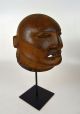 A Makonde Lipico Initiation Mask On Display Stand,  African Mask,  African Art Masks photo 1