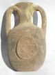 Ancient Terracotta Holy Land Pottery Jug Clay Jerusalem Wine Water Font Vessel Holy Land photo 1