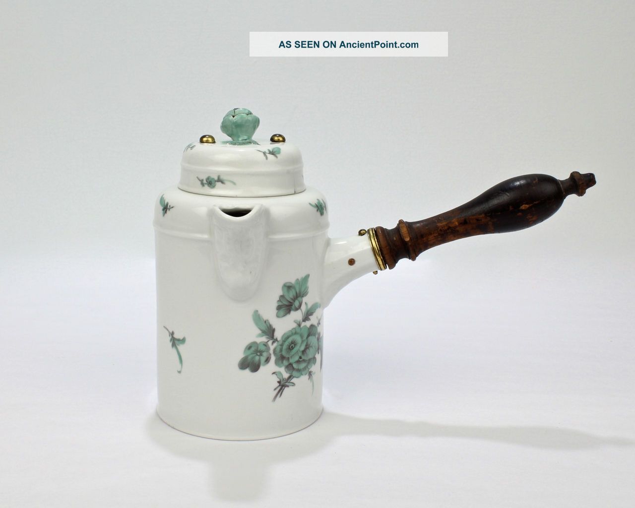 Antique 18c Furstenberg Porcelain Coffee Or Chocolate Pot - German Porzellan Pc Teapots & Tea Sets photo