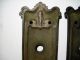 2 Antique Cast Iron Door Knob Face Plates Doorplates Vtg Door Hardware 2 