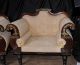 Pair Antique Thomas Hope Settee Seats Mahogany Parcel Gilt Chairs Couch 1900-1950 photo 1
