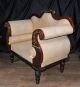 Pair Antique Thomas Hope Settee Seats Mahogany Parcel Gilt Chairs Couch 1900-1950 photo 2