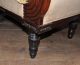 Pair Antique Thomas Hope Settee Seats Mahogany Parcel Gilt Chairs Couch 1900-1950 photo 7