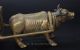 Folk Culture Chinese Old Brass Bull Ox Cattle Pull Carts Wealth Treasure Statue Other Chinese Antiques photo 1