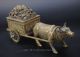Folk Culture Chinese Old Brass Bull Ox Cattle Pull Carts Wealth Treasure Statue Other Chinese Antiques photo 2