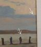 Antique Circa 1920s,  Richard Andrews O/c Beach Scene Sunrise Oil Painting,  Nr Other Antique Decorative Arts photo 9