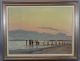 Antique Circa 1920s,  Richard Andrews O/c Beach Scene Sunrise Oil Painting,  Nr Other Antique Decorative Arts photo 1
