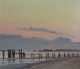 Antique Circa 1920s,  Richard Andrews O/c Beach Scene Sunrise Oil Painting,  Nr Other Antique Decorative Arts photo 2