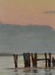 Antique Circa 1920s,  Richard Andrews O/c Beach Scene Sunrise Oil Painting,  Nr Other Antique Decorative Arts photo 6