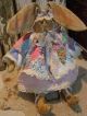 Primitive Bunny Rabbit Doll Antique Quilt,  Old Photo Folk Art Bunny Rabbit Doll Primitives photo 4