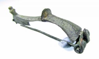 Roman Trumpet Type Brooch/fibula - Ancient Historical Artifact Decorated - B634 photo