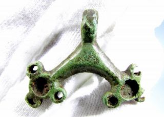 Iron Age Bronze Horse Harness Pendant - Ancient Historic Wearable Artifact - B618 photo