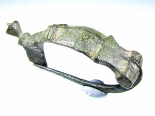 Roman Bronze Knee Brooch/fibula - Lovely Ancient Historical Artifact - B633 photo