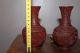 Fine Antique Chinese Cinnabar Carved Lacquer Cinnabar Vase ' S Vases photo 4