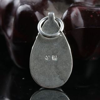 Chinese Exquisite Tibet Silver Inlaid Beeswax Handwork Pear Shape Pendant Gd2342 photo