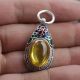 Chinese Exquisite Tibet Silver Inlaid Beeswax Handwork Pear Shape Pendant Gd2342 Necklaces & Pendants photo 1