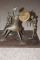 Antique Ashanti African Tribal Scene - Bronze Figures On Wood Base Other African Antiques photo 11
