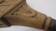 Antique/vintage Wood & Leather Carved Fireplace Bellows - Boats & Lighthouse - Hearth Ware photo 2