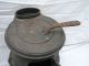 Antique Spark Salesman Sample Cast Iron Pot Belly Wood Cook Stove Toy Mount Joy Stoves photo 7