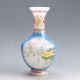 Old Beijing Colored Glaze Hand - Painted Bird & Flower Vase W Qianlong Mark Py0215 Vases photo 4